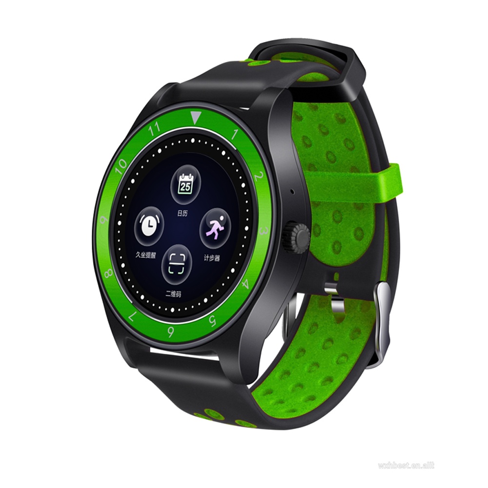 Smart Watch Support SIM Card Camera Pedometer Smartwatch Wrist Round Screen Fashion Sports Gift dark green