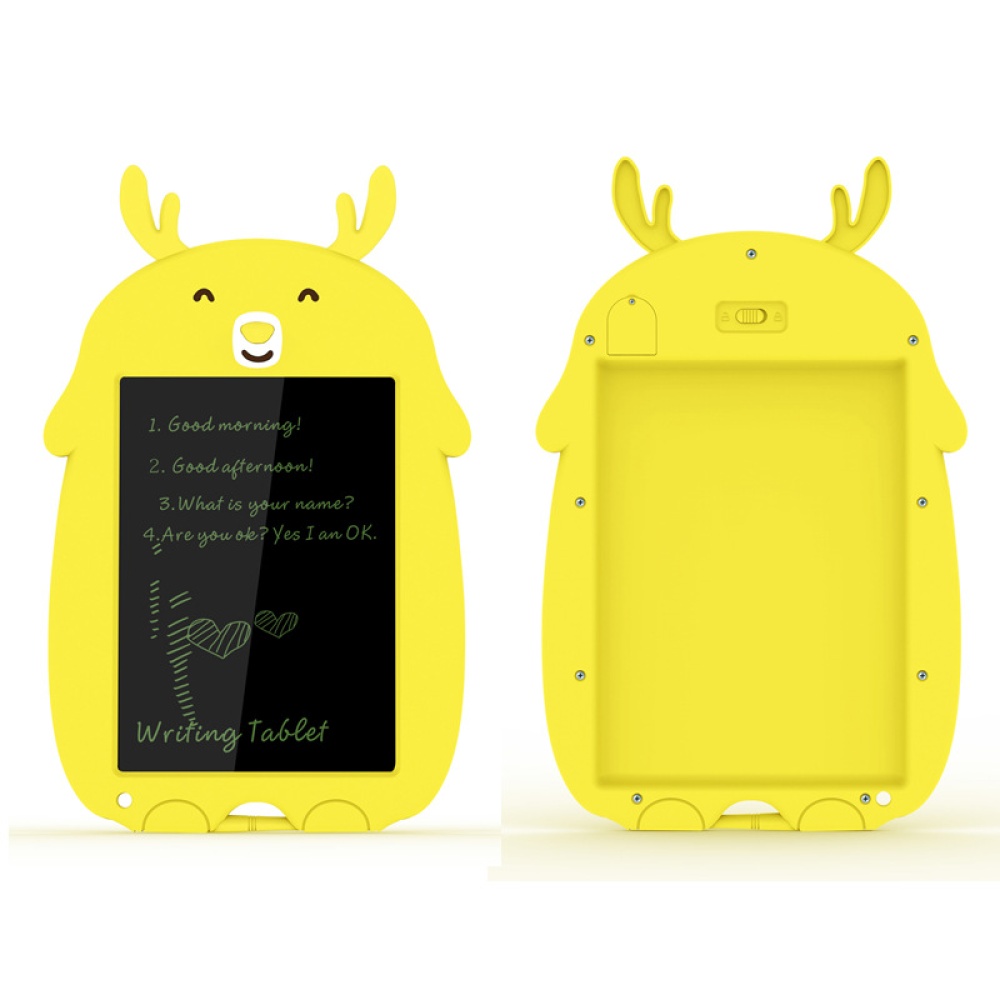 8.5 Inch Cartoon Smart Tablet Children's Electronic LCD Drawing Board With Lock Yellow fawn - Image 2