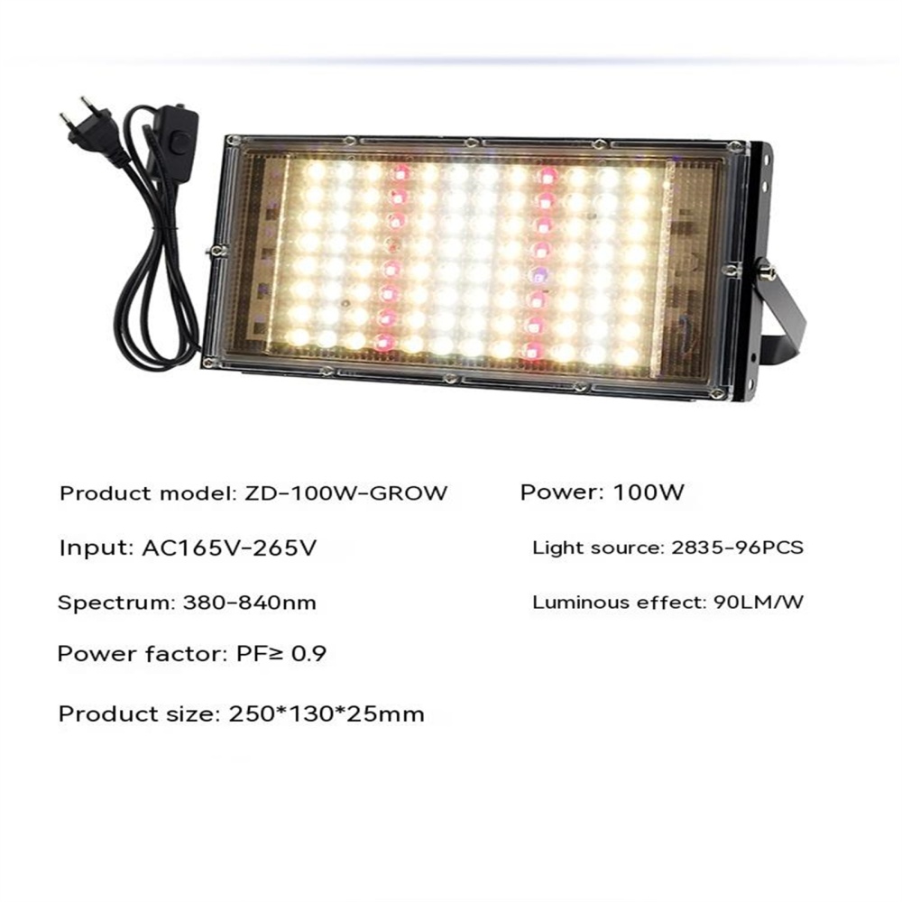 Led Plant Grow Light Full Spectrum 380-840nm Sunlight Growing Lamp with Stand for Indoor Plants Veg Flower 50W - Image 3