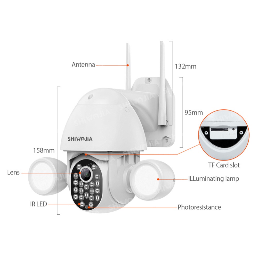 Rotatable Wifi Security Moniter Camera Fast Speed 3 Night Mode H.265x Storage Design 3mp Hd For Outdoor Doorway Courtyard million HD camera - Image 4