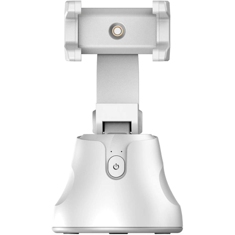 Portable Smart Selfie Stick 360 Rotates Auto Face Object Tracking Vlog Shooting Phone Mount Holder White