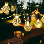 2.5cm Crystal Ball Lamps With Solar Energy Led For Outdoors Garden Of 5m Or 9.5m 20 50 lights (2.5CM) solar
