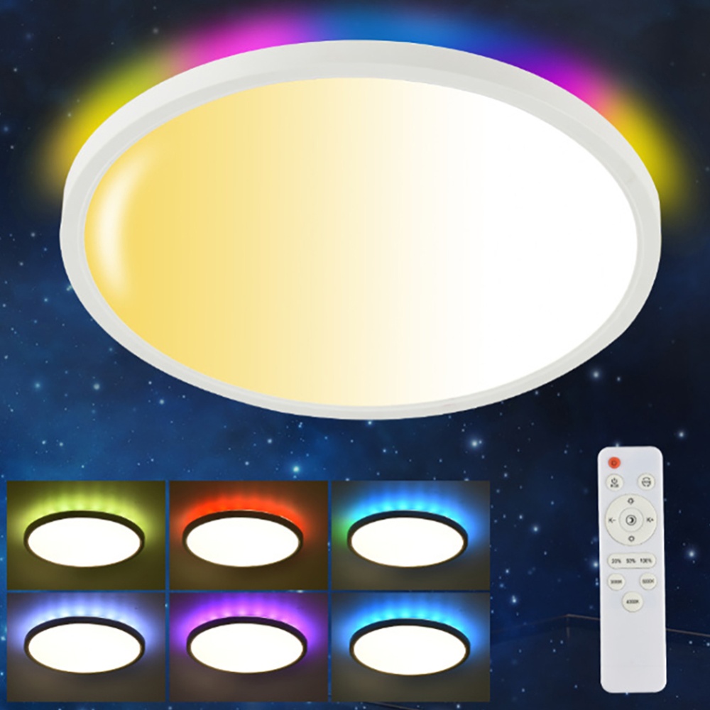 11 inch 32W Led Round Ceiling Light Dimmable High Brightness Ambient for Bedroom Living Room - Image 2