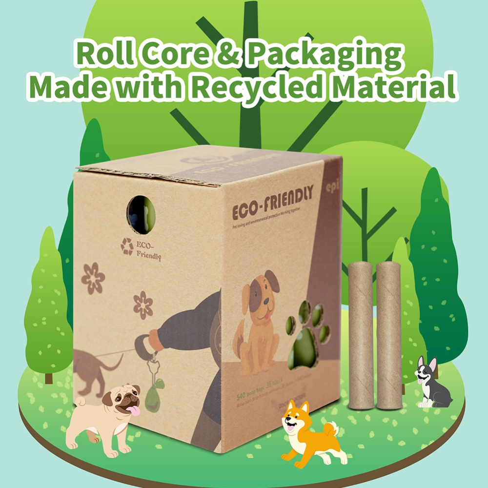 Dog Poop Bag Pet Picker Degradable Eco-friendly Waste Disposal Bags 36 rolls (environmental printing thickness 1.5 ribbon fragrance) - Image 2