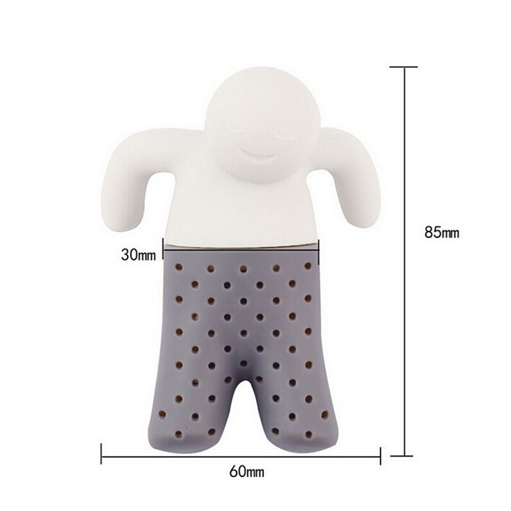 SG-9A45 Cartoon Figure Shape Silicone Brewing Tea Strainer Heat Resistant Hanging Bag - Image 2