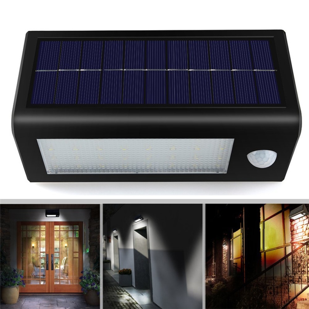 Waterproof Led Solar Powered Sensor Wall Light White light - Image 2