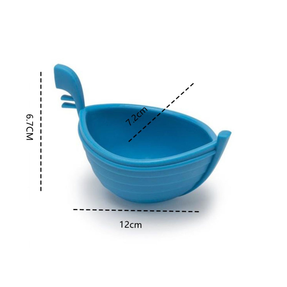 Non-stick Egg Mold Silicone Poacher Kitchen Diy Steamer Cooker Cooking Tools Sky blue - Image 2