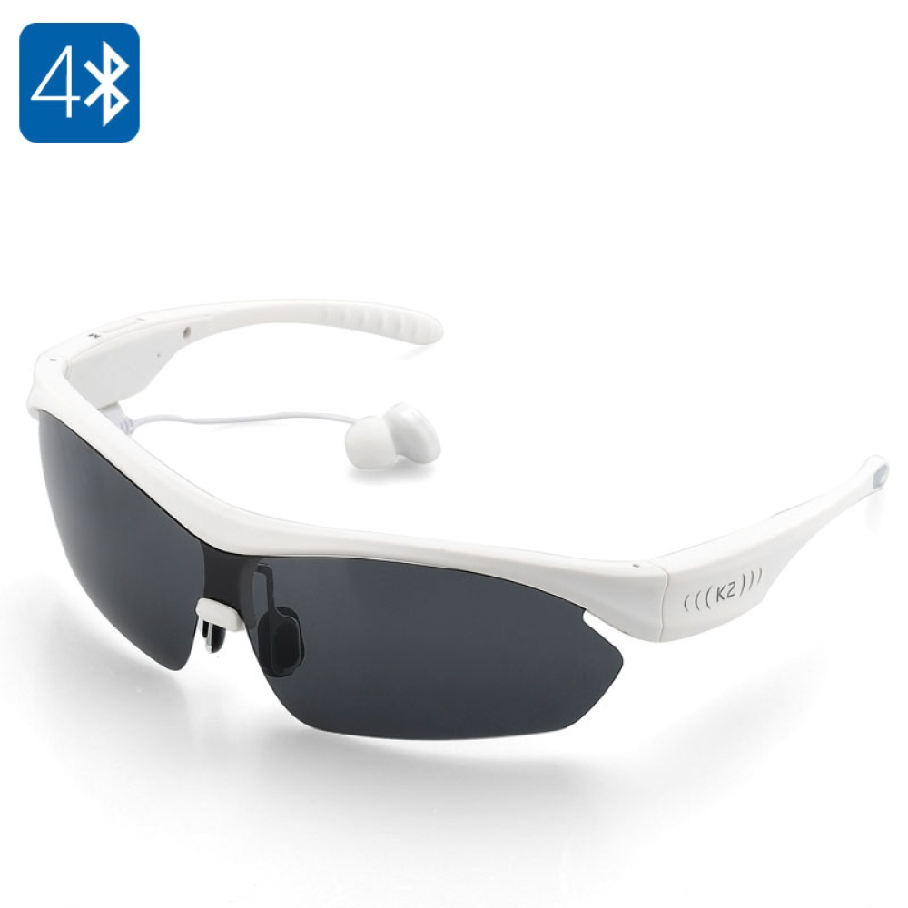 K2 Lunettes de soleil Bluetooth polarisé (blanc)