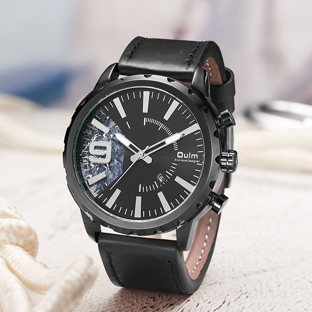 Oulm HP-3640 Hommes Quartz Montre - Noir - Image 2