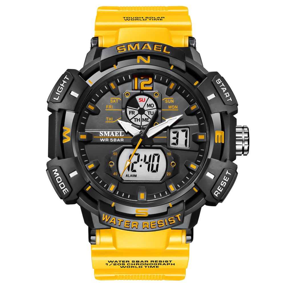 SMAEL Men Sports Watch Clock 50m Waterproof Luminous Digital Quartz Wristwatch - Image 4