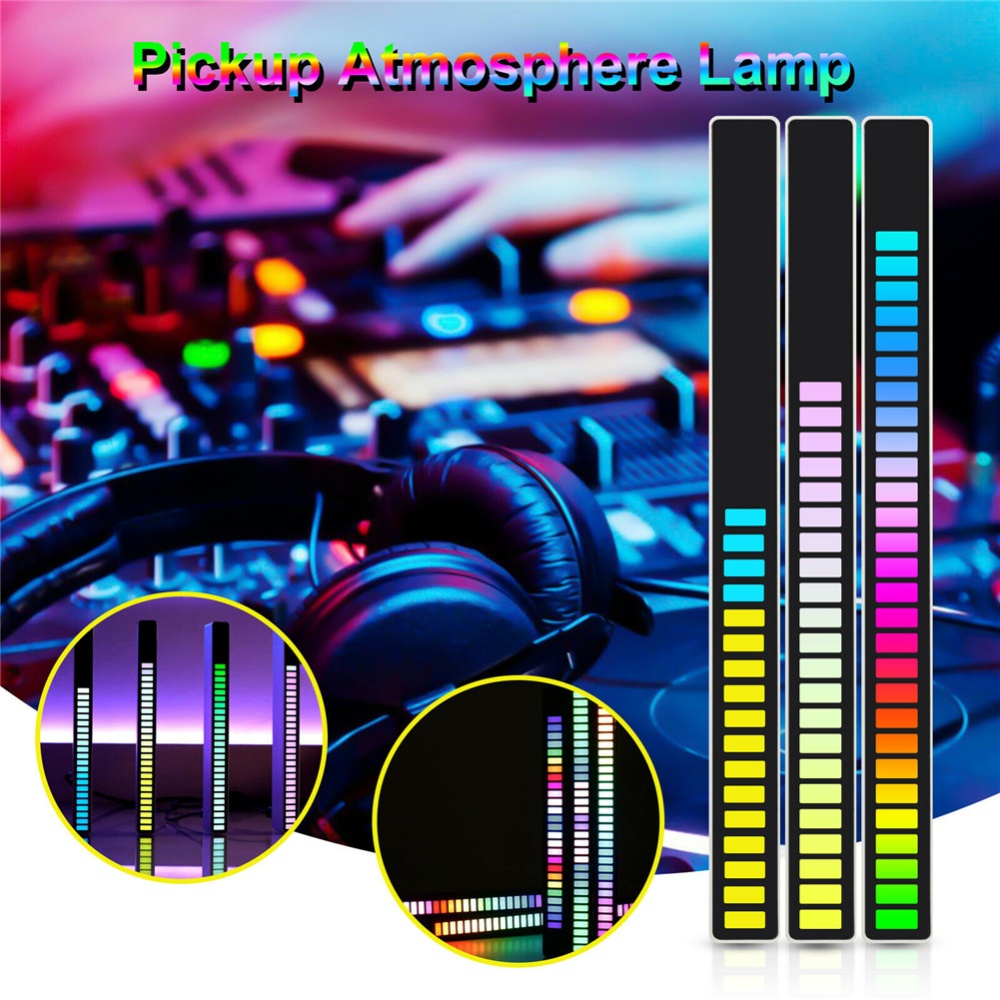 Metal Led Symphony Rhythm Light Rgb Sound Control Atmosphere Strip Lamp Stress Relief Desktop Party Decoration (usb Charging) APP charging b - Image 2