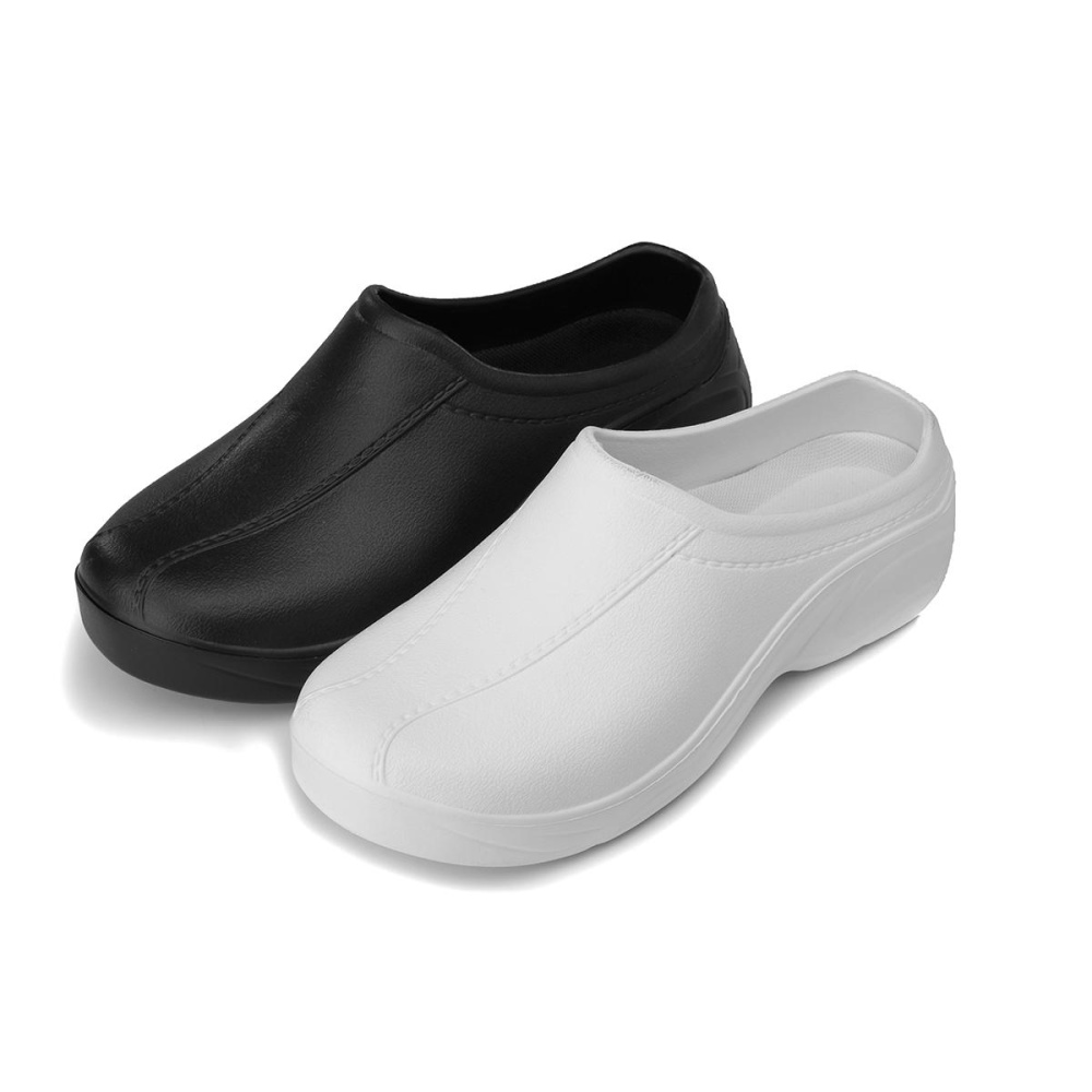 Women's Non-Slip Shoes Flat EVA Resistant Penetrating Gas Doctor Nurse Beach Shoes - 41 Black