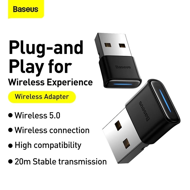 Baseus BA04 bluetooth V5.0 Audio Transmitter Receiver USB Wireless Audio Adapter For TV PC Speaker Home Sound System - Image 2