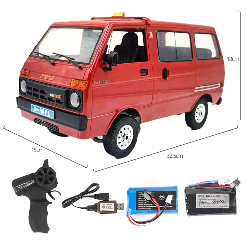 D42 1:10 2wd RC Car Simulation Drift Climbing Truck Led Light On-road 260 Motor 3 batteries