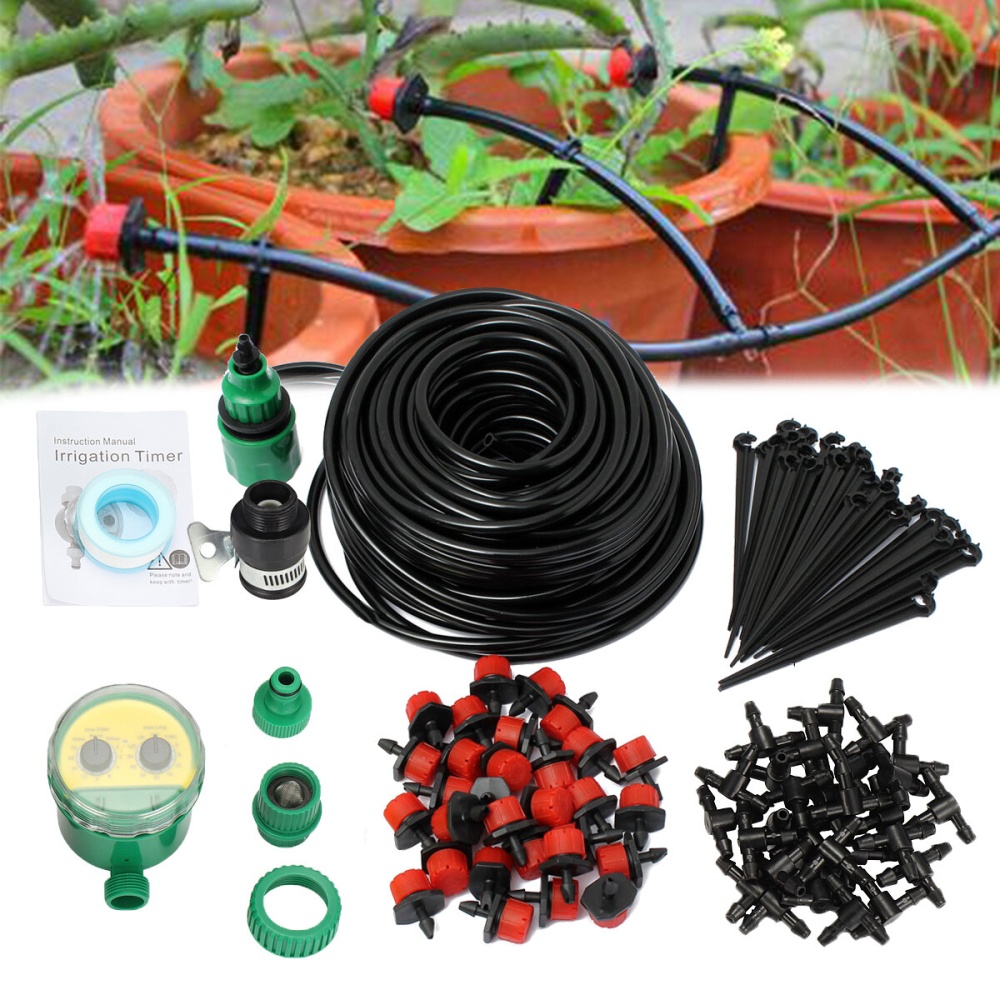 25M Auto/Manual DIY Watering Irrigation System Sprinkler Drip Timer - Image 2