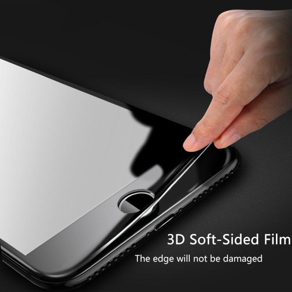 3D Soft Edge Carbon Fiber Tempered Glass Screen Protector For iPhone 7 - White - Image 2