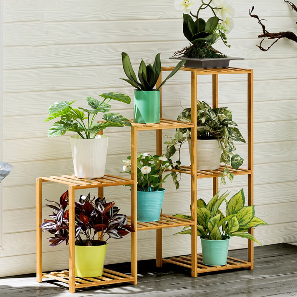 Multi-layer Plant Shelve Floor-standing Potted Plant Rack Thicken Batten Breathable Material for Garden Sets - Type C - Image 2