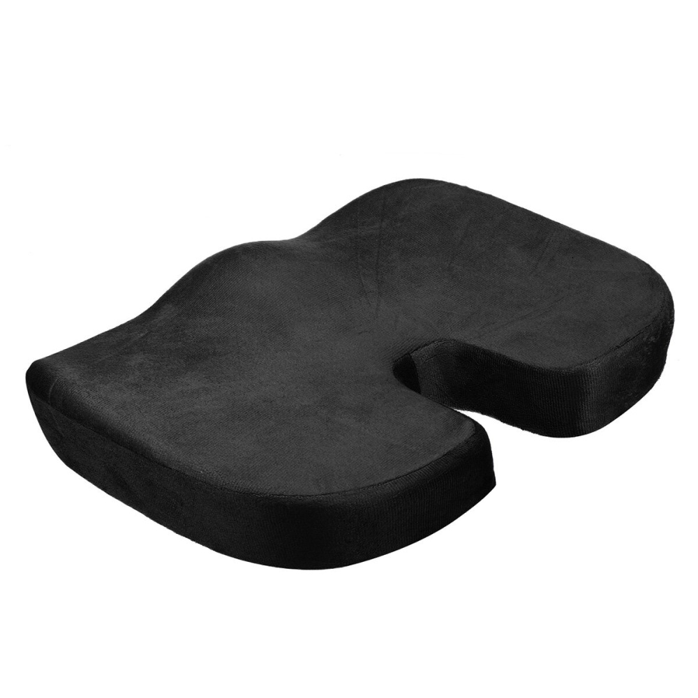 Memory Foam Seat Cushion Travel U-Shaped Orthopedic Coccyx Protection Chair Pad Massage Hip Cushion Pillow - Blue