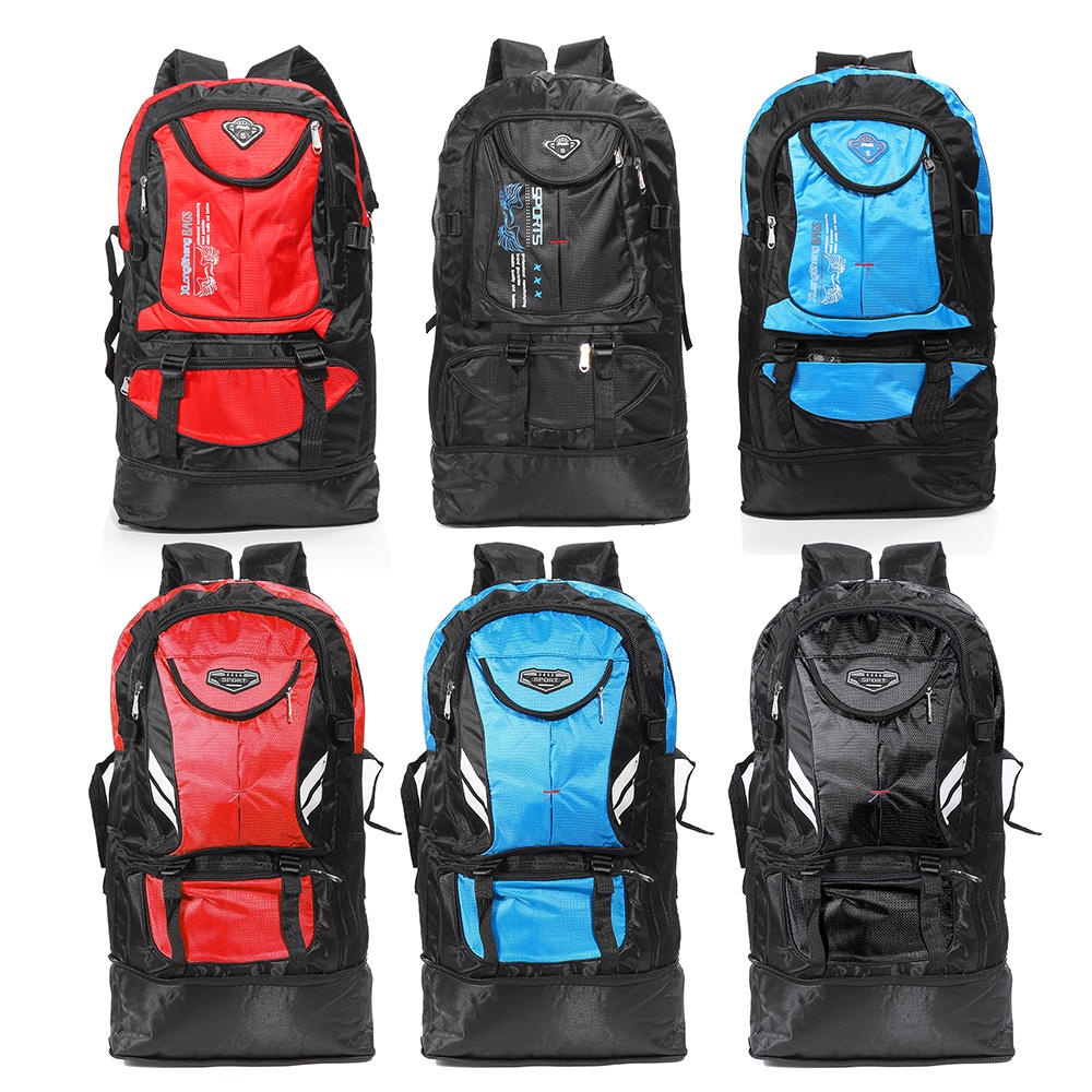 65L Waterproof Tactical Bag Outdoor Camping Traveling Mountaineering Rucksack Backpack Storage Bag - Red 1 - Image 2