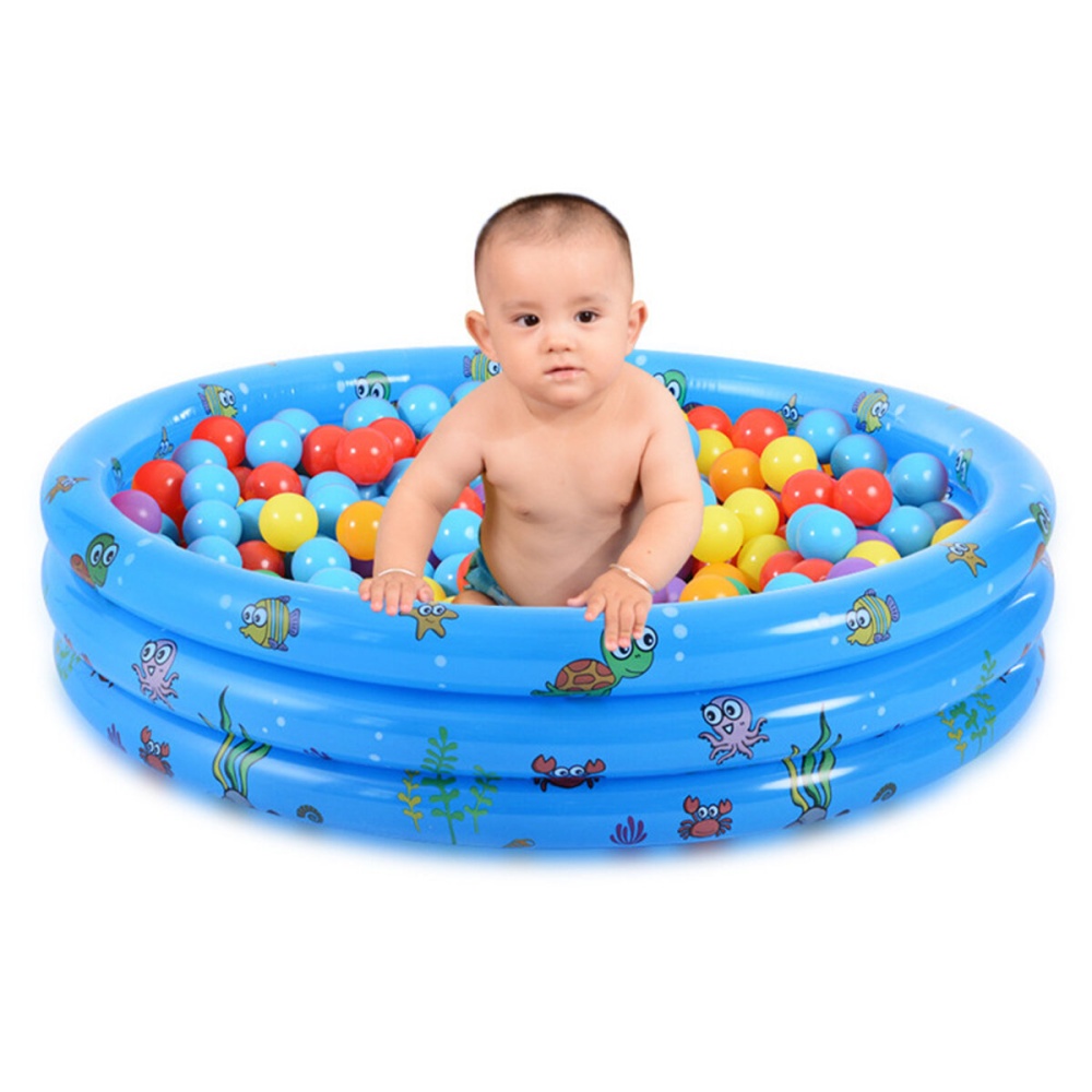 Inflatable Printing Baby Swimming Pool with Pump Thicken Environmentally Friendly PVC Harmless to Kids - 1#