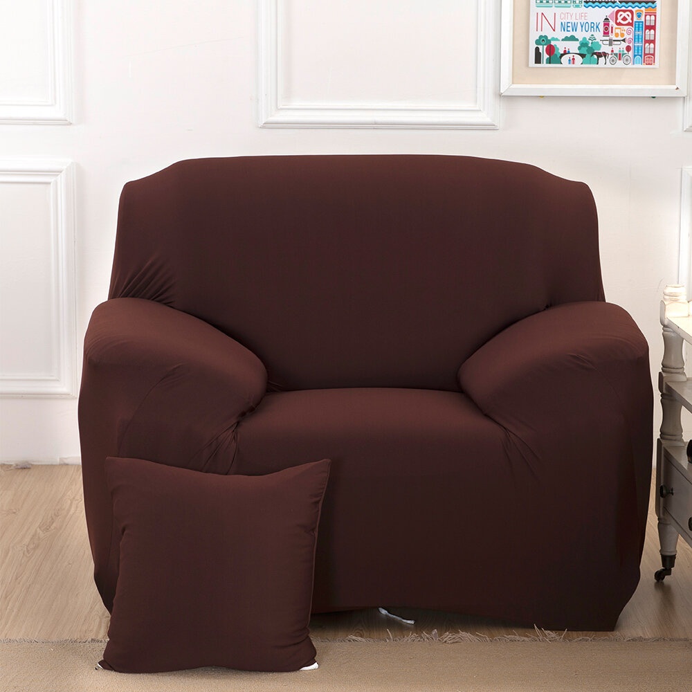 1/2/3/4 Seaters Elastic Sofa Cover Universal Chair Seat Protector Stretch Slipcover Couch Case Home Office Furniture Decoration - Coffee 2 Seaters - Image 2