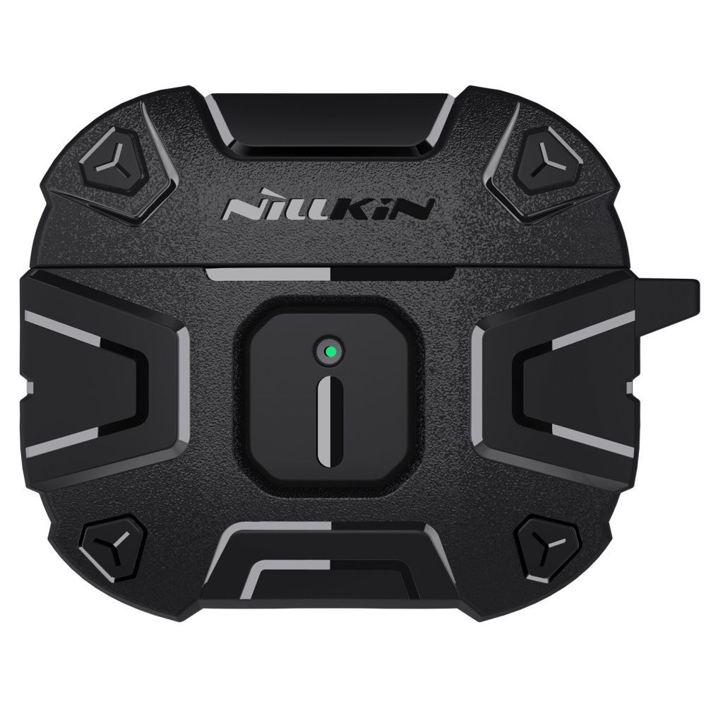 Nillkin Separate Armor Design for AirPods 3 Case Shockproof TPU Earphone Storage Case with Keychain - Black - Image 2