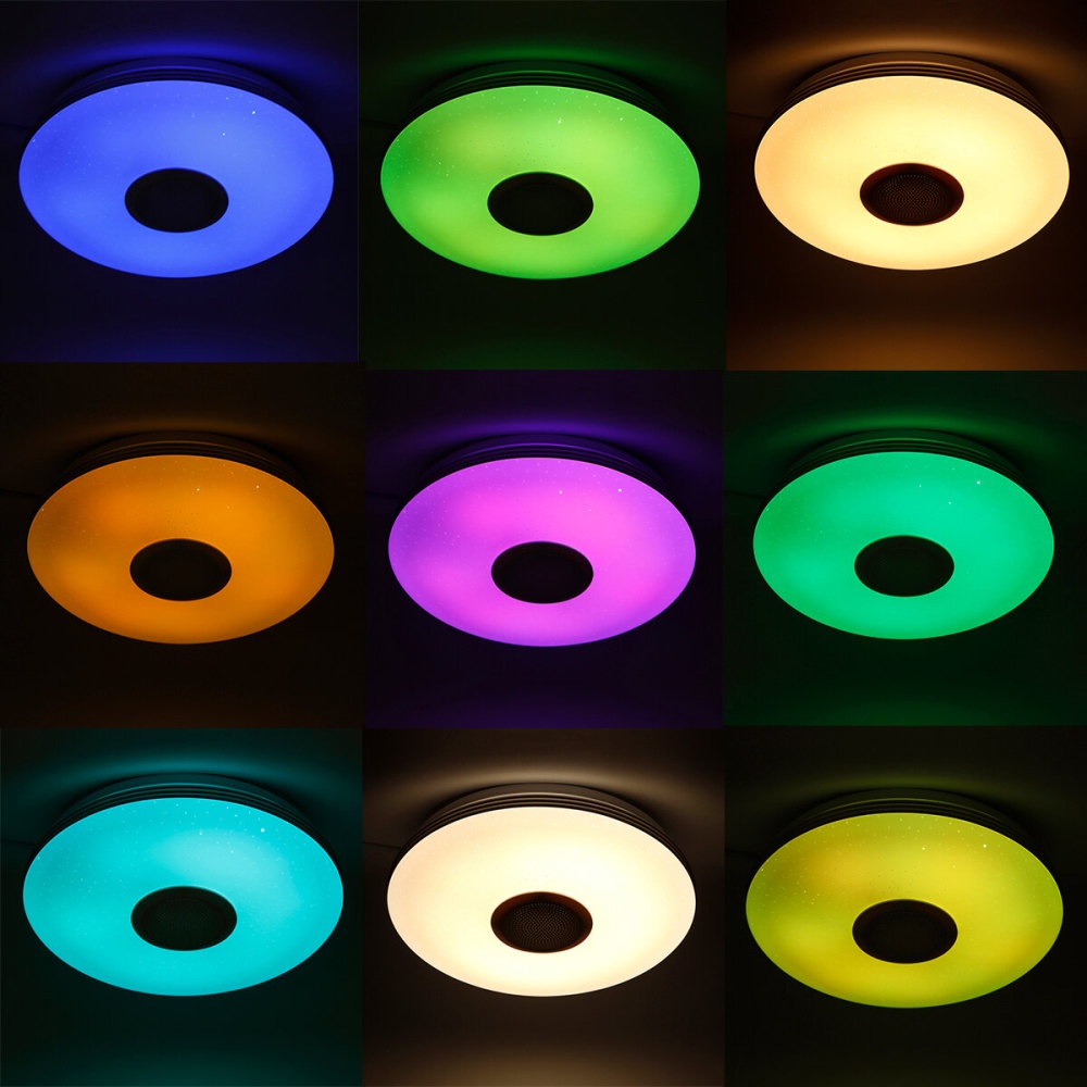 85-265V 30CM LED Ceiling Light RGB bluetooth Music Dimmable Lamp APP + Remote Controller - Image 2