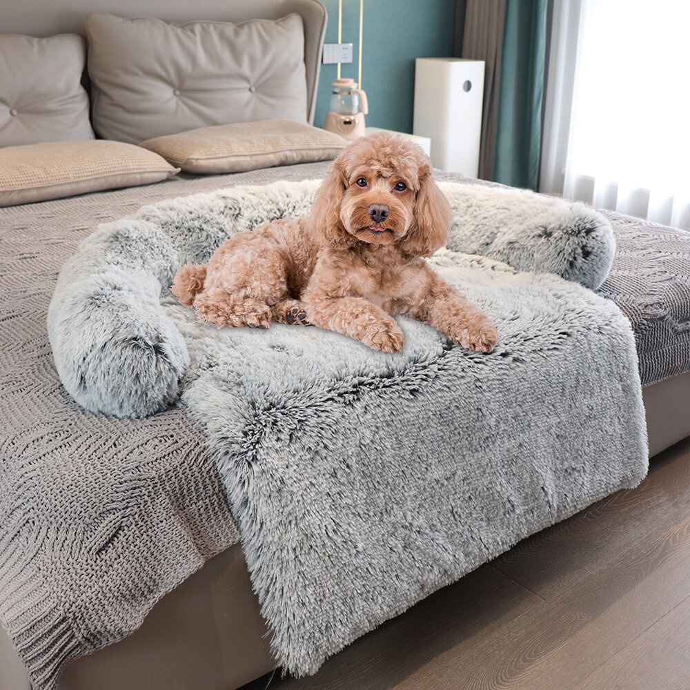 Large Dog Mat Sofa Dog Bed Pad Blanket Cushion Home Washable Rug Winter Warm Pet Cat Bed Mat For Couches Car Floor Protector - S