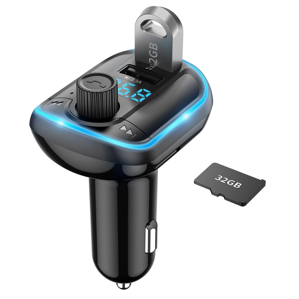 T829S Dual USB bluetooth V5.0 FM Transmitter QC3.0 USB Car Charger LED Digital Display Wireless Radio Adapter HiFi Music Play Car Kit With Mic Hands - Image 2