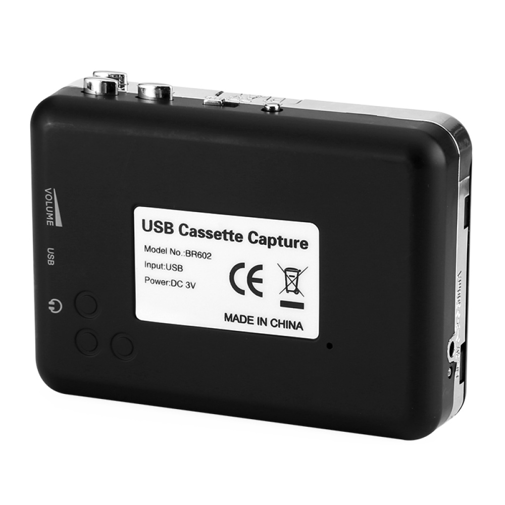 Cassette Tape-to-MP3 Converter - Plug and Play, Win + Mac Compatible, Auto Reverse, Audacity Audio Software - Image 2