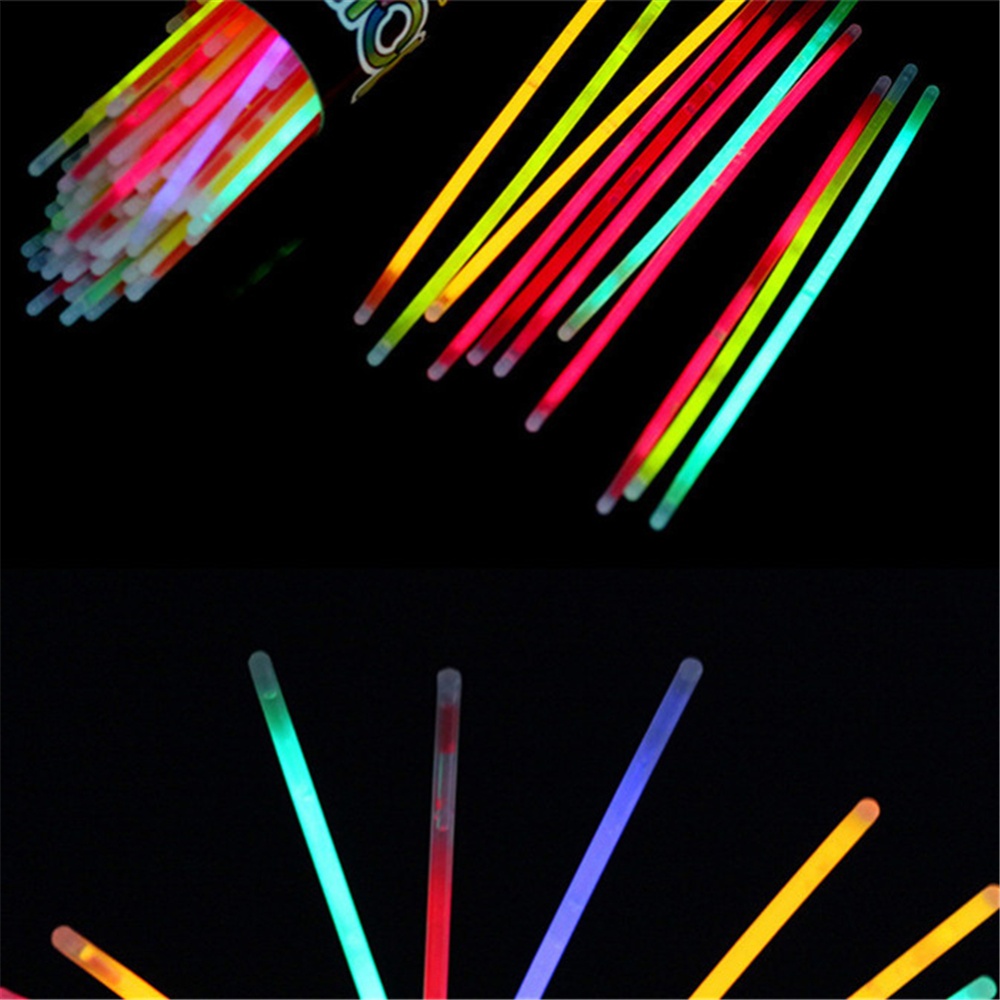 100 Pcs/box Glow Sticks Party Supplies Decorations Colorful Bright pcs/box - Image 2