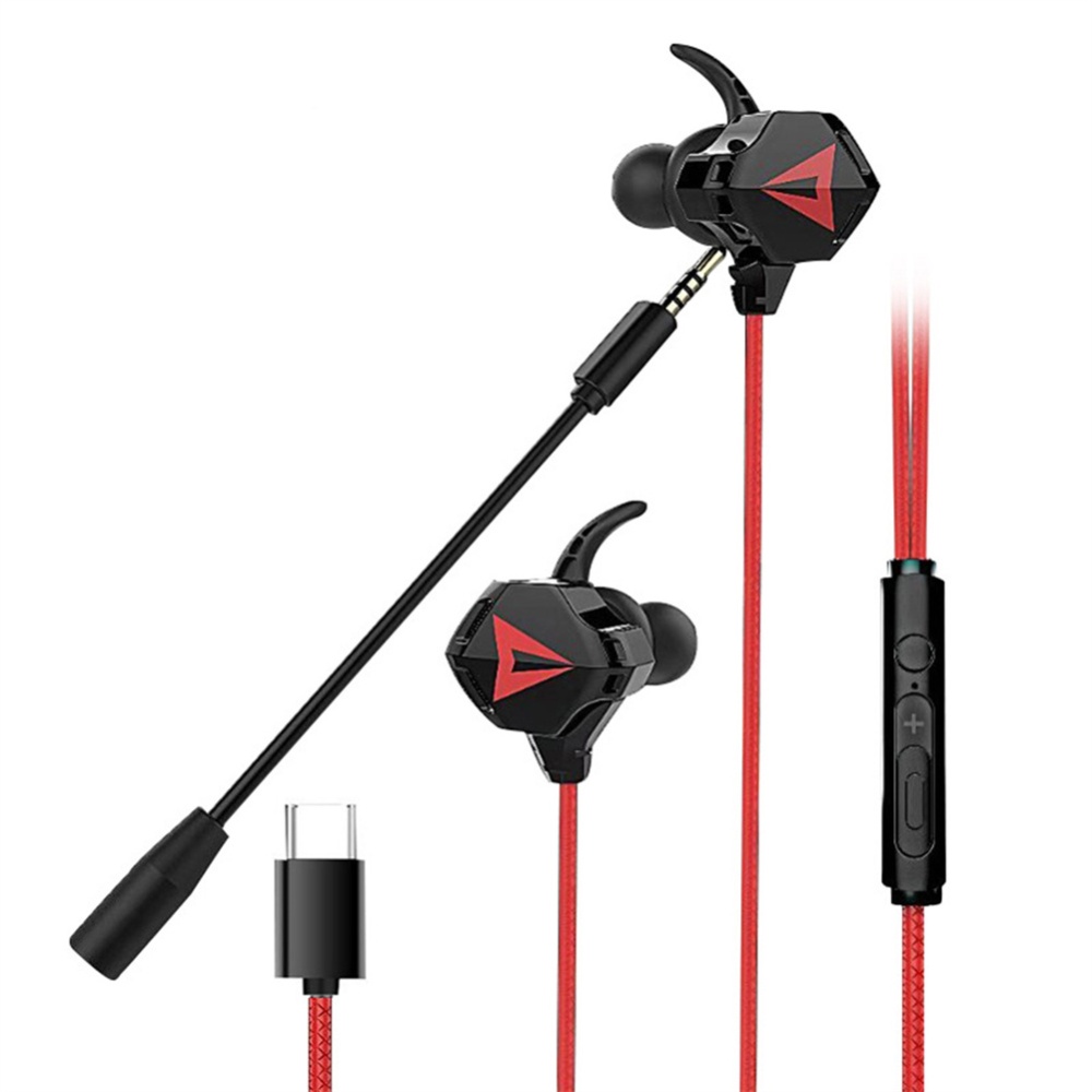 G5 Type-c Interface Gaming In-ear Headphones With Microphone Chicken-eating Headset Earphones Smartphone Wired Mobile Phone Earbuds black re - Image 2