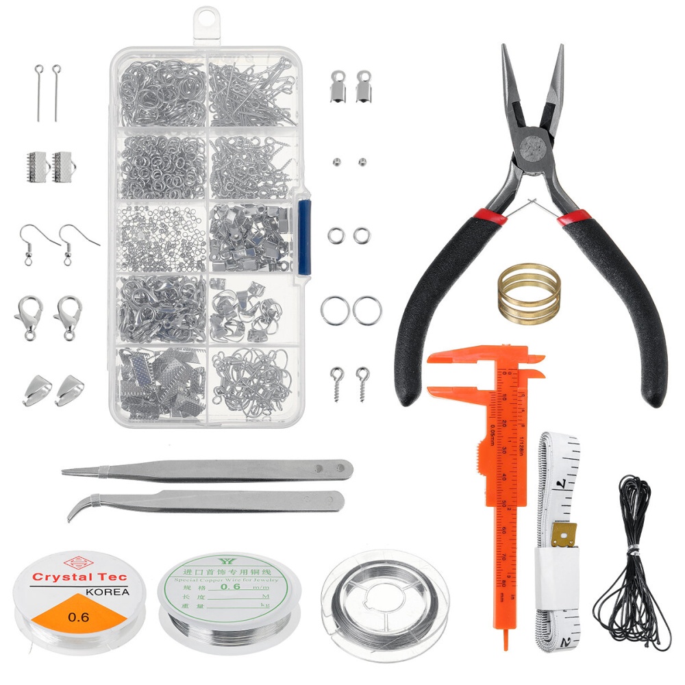 DIY Necklace Bracelet Earrings Set Jewelry Making Kit Tool Handmade Repair Craft - 2