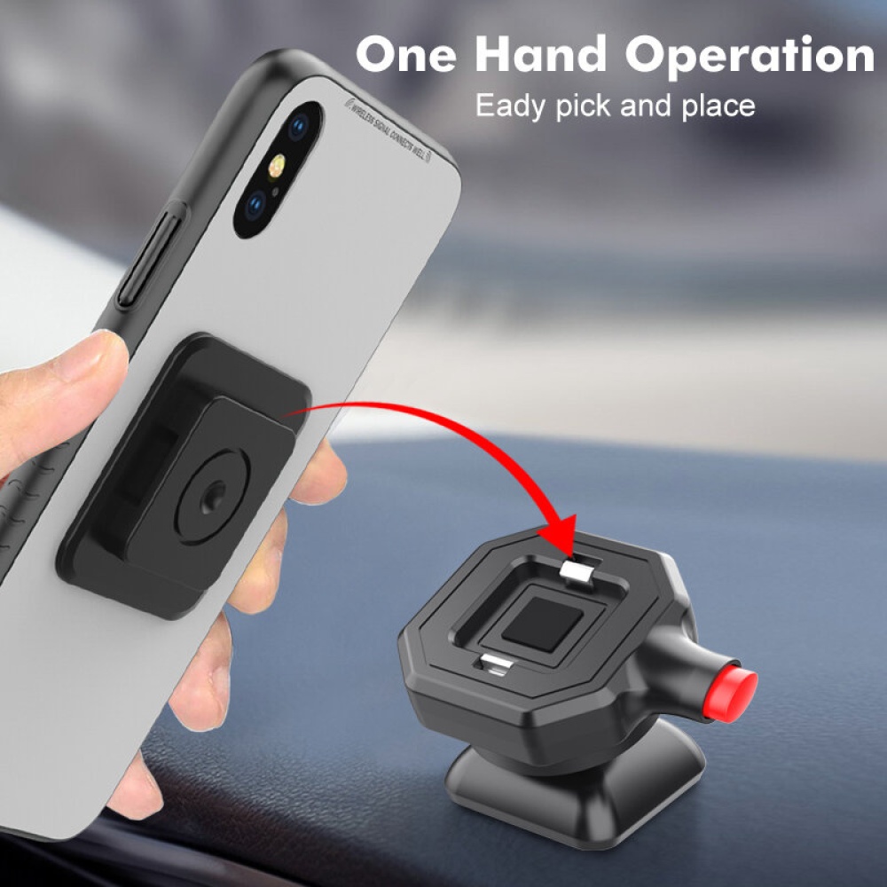 Multiple Scenario 360° Rotation Car Dashboard Mobile Phone Holder Stand Bracket for 3.5-6.8 inch Phones POCO X3 F3 - Black - Image 2