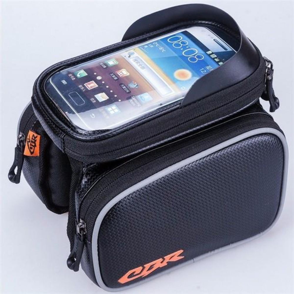 CBR Universal Touch Screen Waterproof Bag Saddle Bag Mountain Bike Bag for under 6 inch Smartphone - Red - Image 2