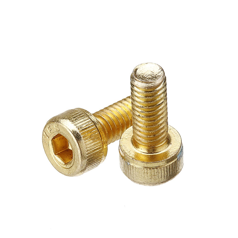 Suleve M4AH1 50Pcs Titanium Plated M4 Hex Socket Cap Head Screws Alloy Steel 12.9 Grade Screw Bolt M4*10 - 6mm - Image 2