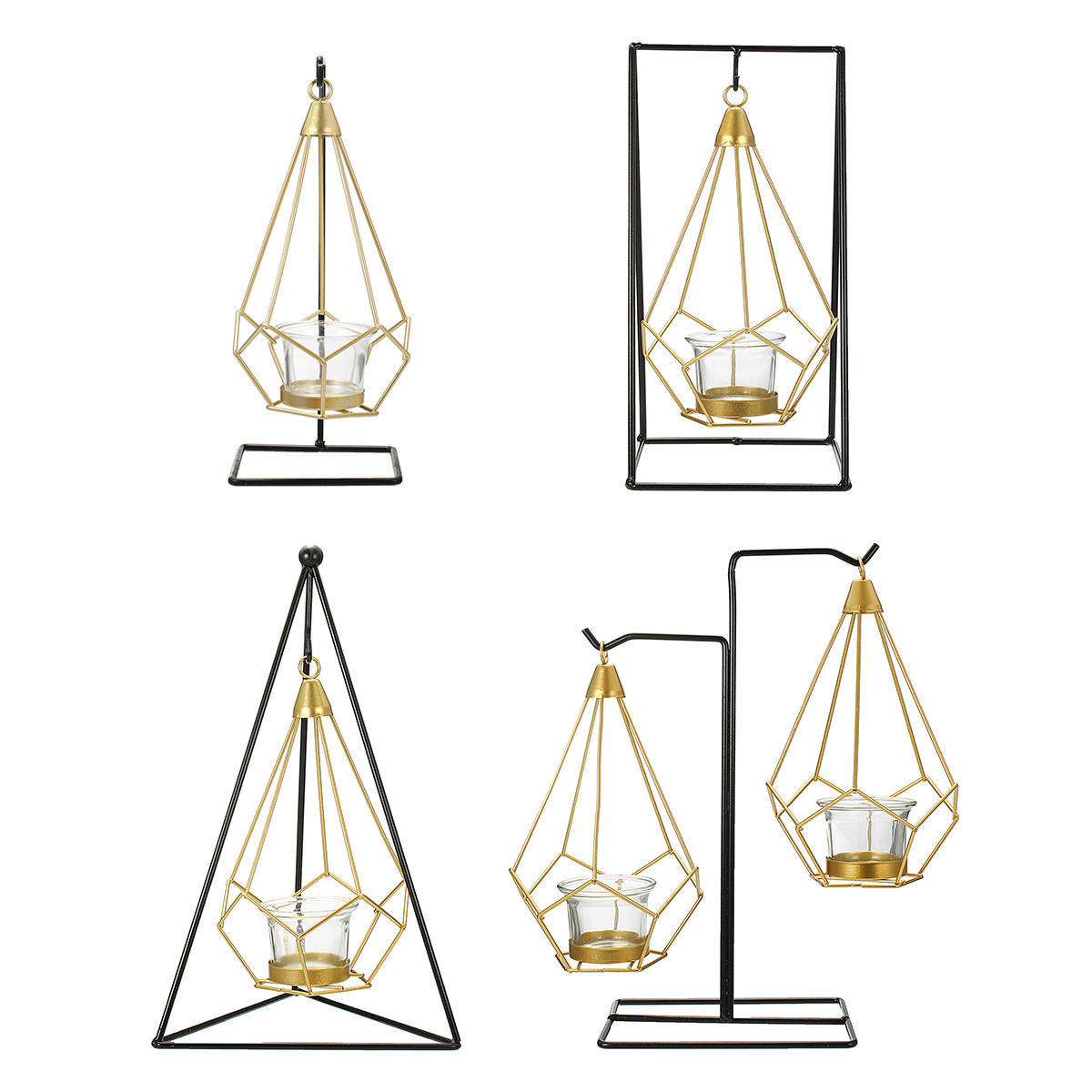 Creative Nordic Style Light Luxury Candle Holder Table Romantic Wedding Decor Crafts Storage - C - Image 2