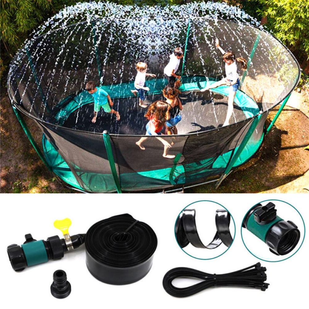 Trampoline Sprinkler PVC Large Capacity Durable Outdoor Water Play Toys Garden Cooling Tools - Yellow 12