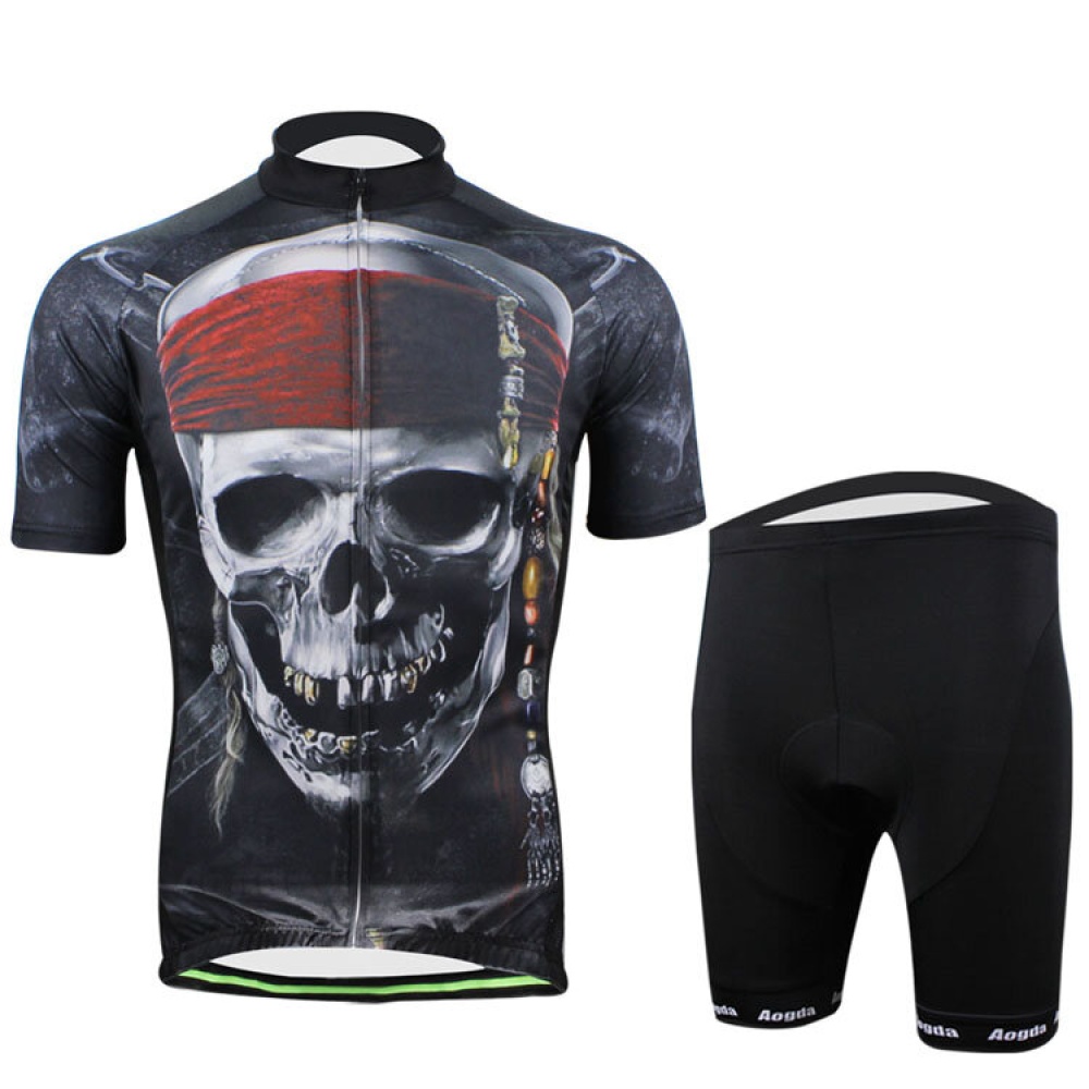 Personalized Pattern Men Short Sleeve Breathable Jerseys and Shorts Bike Wear Aogda Bicycle Kit - S 002 - Image 2