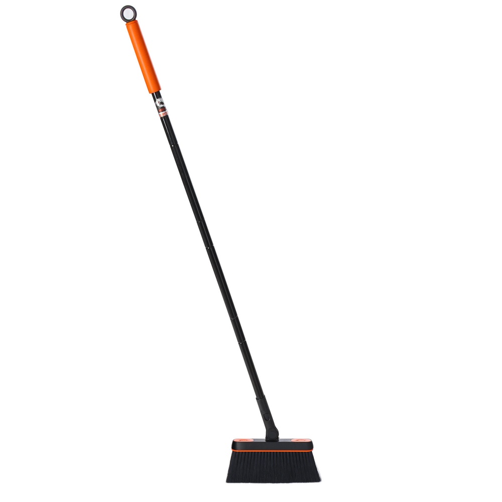 MATCC Rotatable Angle Broom 4-row Bristles 180° Swiveled Removable Broom - Image 2