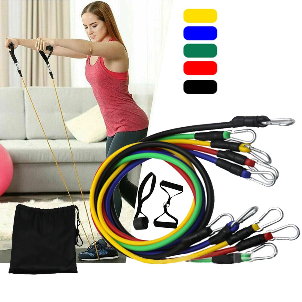 11/13 Pcs Resistance Bands Fitness Sport Yoga Elastic Bands Gym Home Training - Set 2 - Image 2