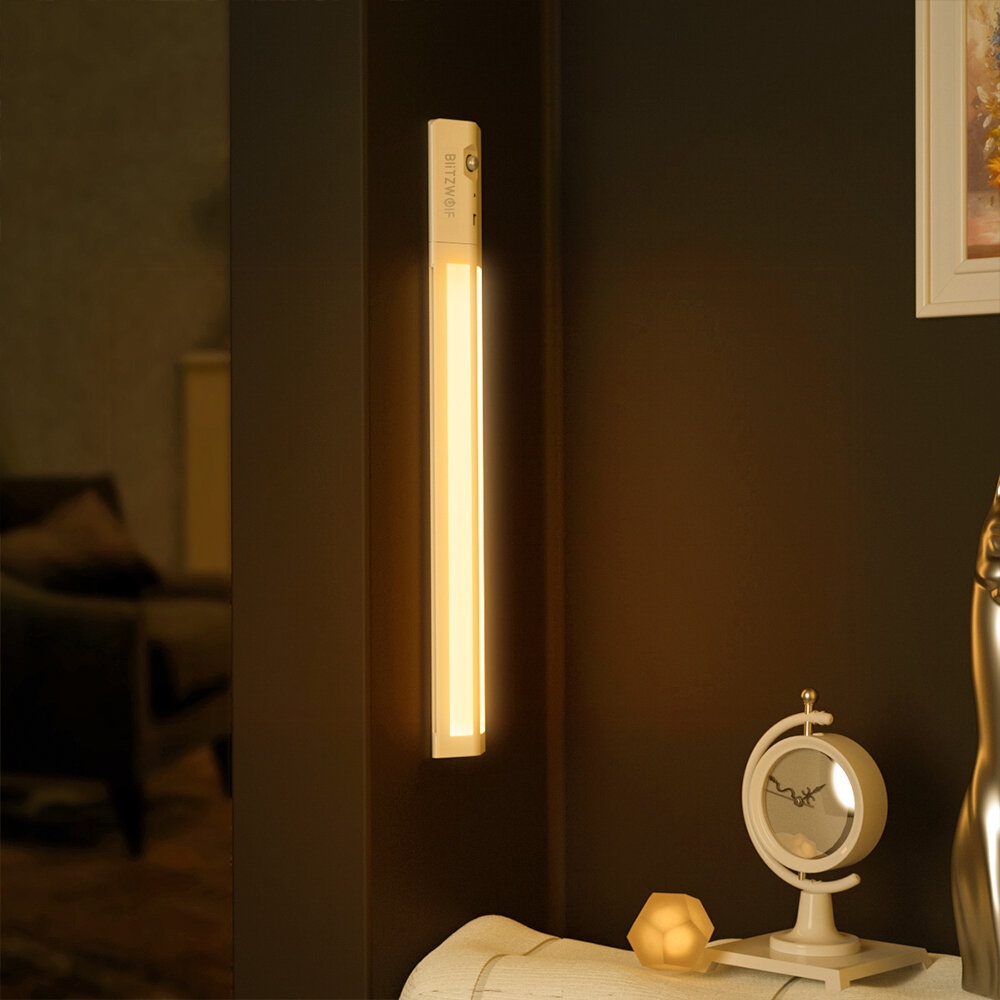 BlitzWolf® BW-LT8 Motion Sensor LED Cabinet Light Removable Lithium Battery 3000K Color Temperature Night Ligh - Warm White