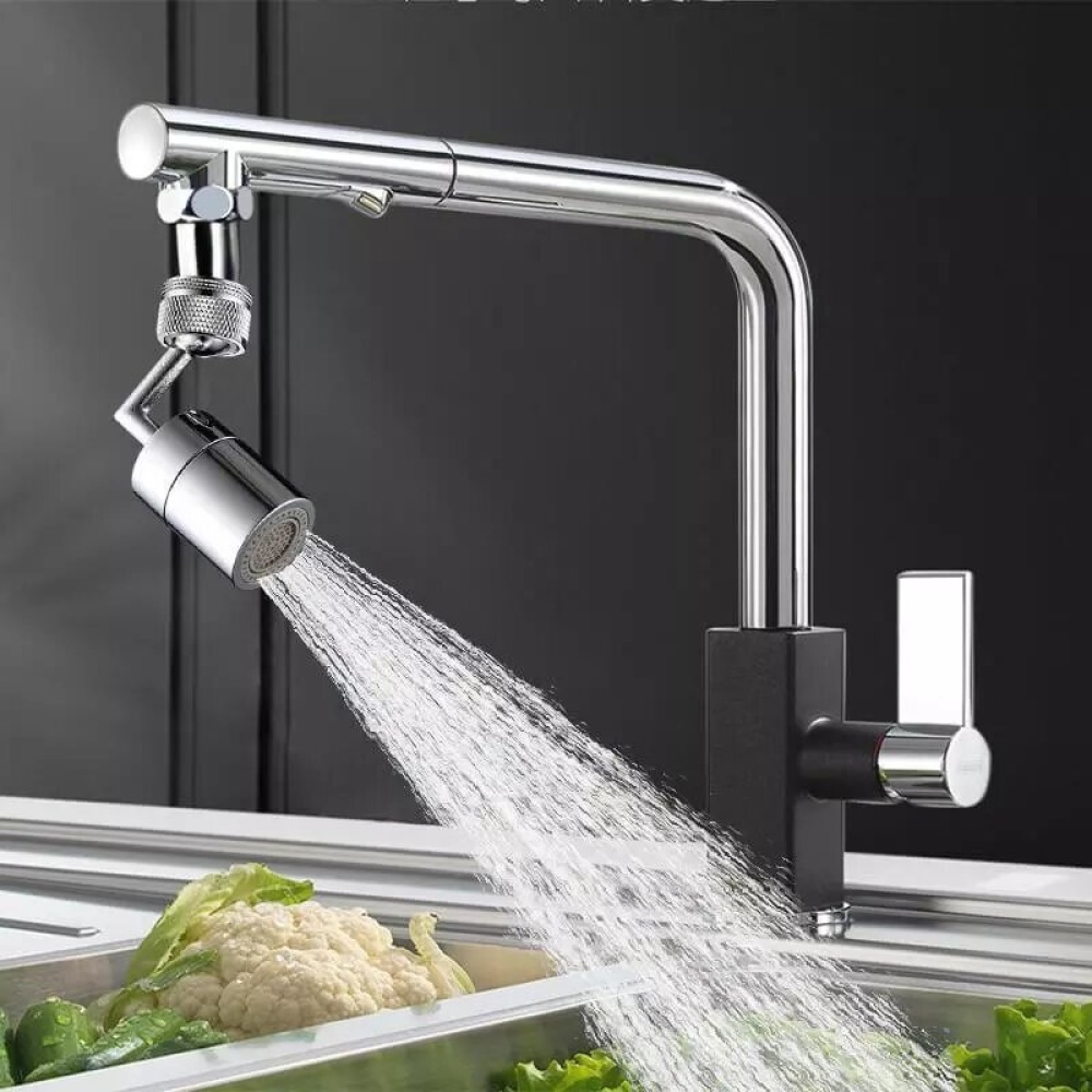 Suleve Universal Faucet Areator 360 Degree Swivel Faucet Bubbler Rotating Mesh Mouth Anti Splash Head Dual Mode Faucet Extender Water Saving Device f - Image 2