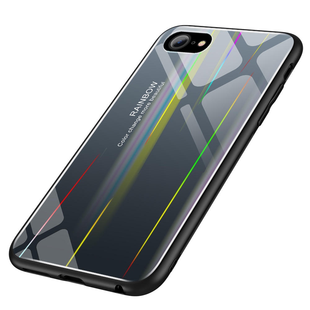 Laser Aurora Gradient Color Tempered Glass Protective Case for iPhone 6/6s - 01