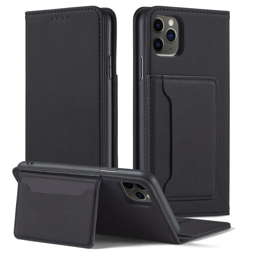 for iPhone 11 Pro Case Business Flip Magnetic with Multi-Card Slots Wallet Shockproof PU Leather Protective Case - Brown - Image 2