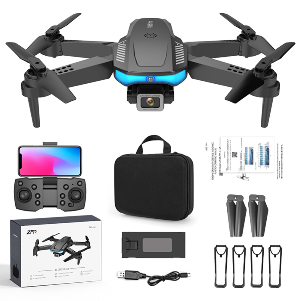 F185 Aerial Photography Drone Automatic Aircraft HD RC Black Single Lens 4K 2 Batteries - Image 2