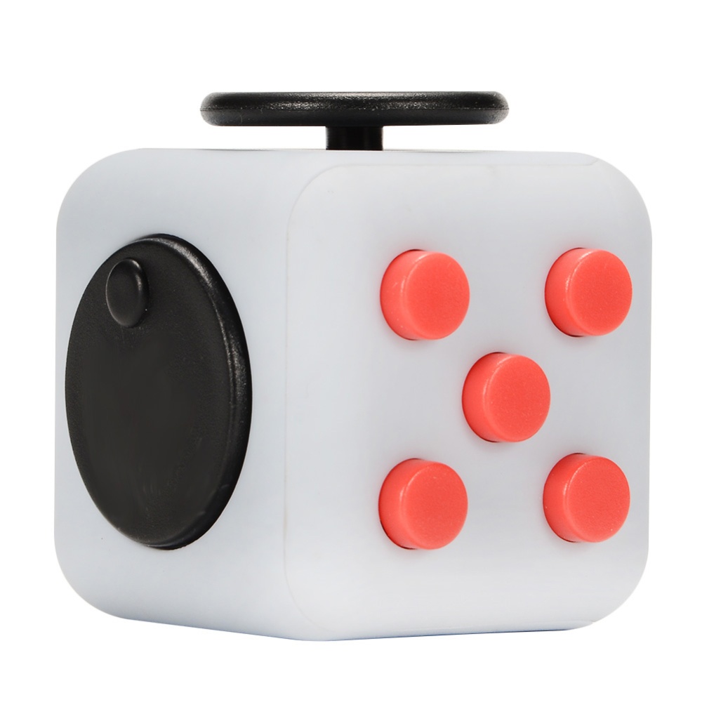 Fidget Cube Toy Relieve Stress, Anxiety and Boredom for Children Adults Grey&Red - Image 2