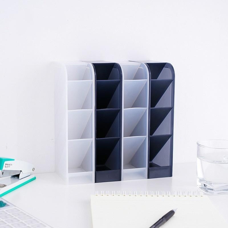 Nordic Desktop Pen Storage Box Home Makeup Holder Office Stationery Organizer - White - Image 2