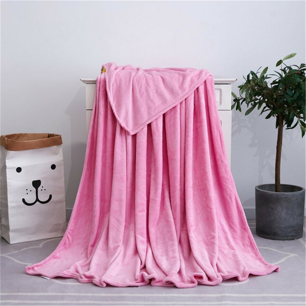 Super Soft Faux Fur Fleece Throw Mink Large Sofa Bed Blanket - Pink - Image 2