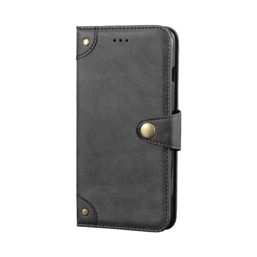 Retro Flip with Card Slot Holder PU Leather Full Body Shockproof Protective Case for Doogee N10 - Black - Image 2